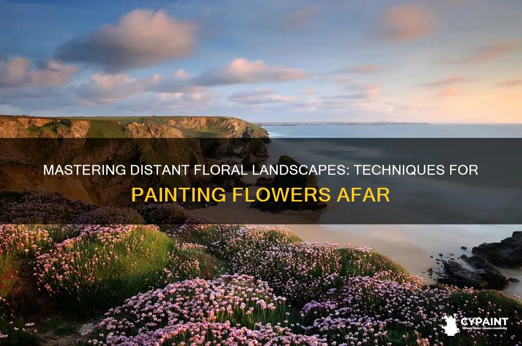 how to paint flowers in the distance