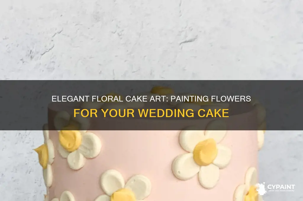 how to paint flowers on a wedding cake
