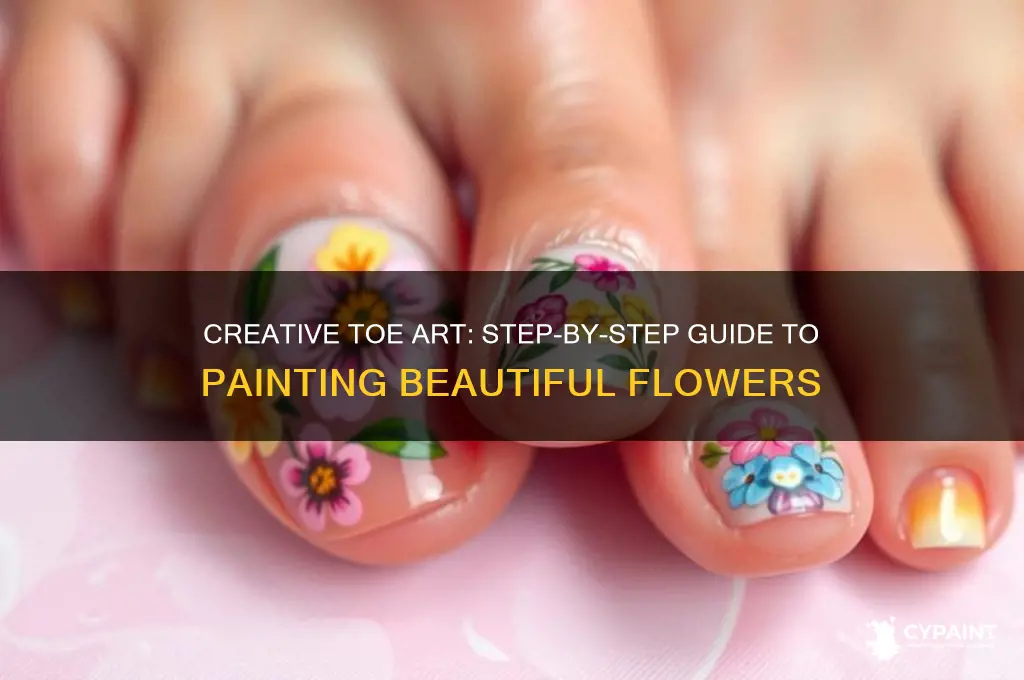 how to paint flowers on my toes