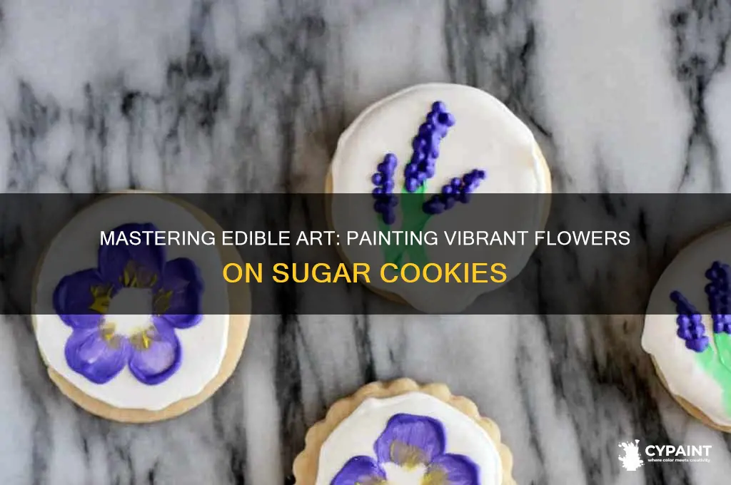 how to paint flowers on sugar cookies