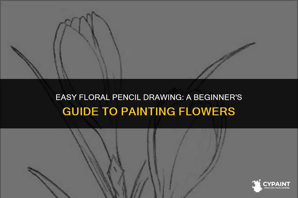 how to paint flowers pencil for beginners step by step