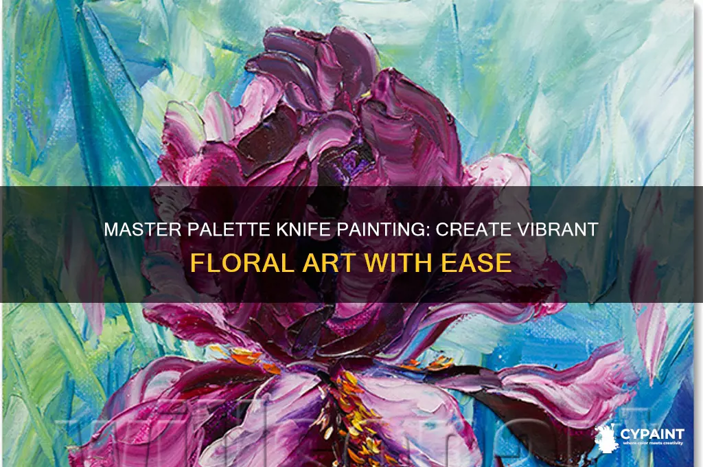 how to paint flowers with a knife