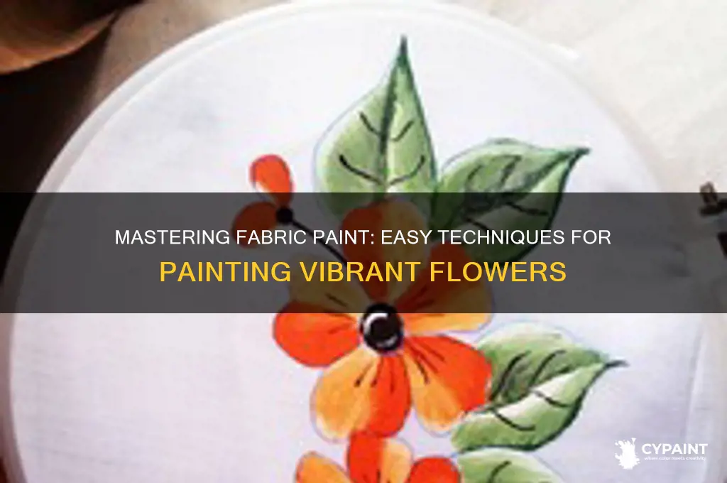 how to paint flowers with fabric paint