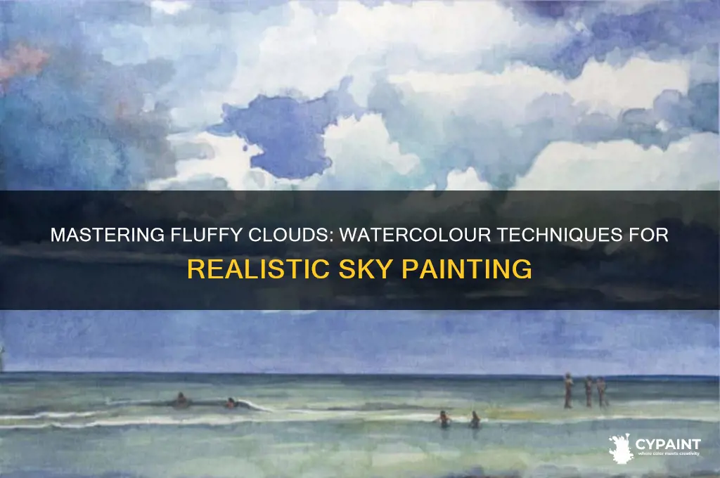 how to paint fluffy clouds in watercolour
