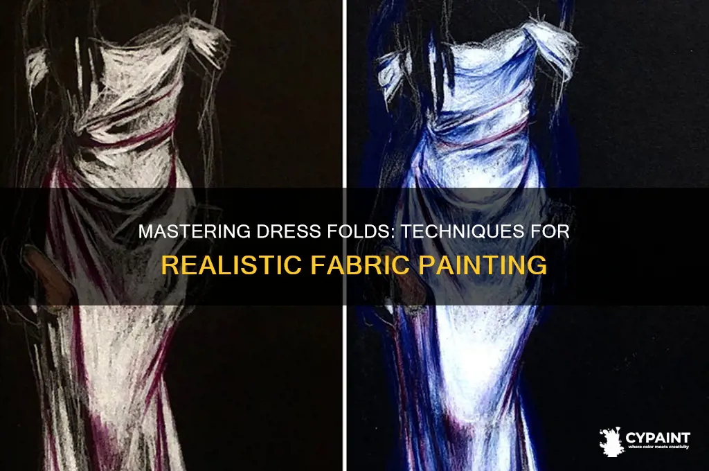 how to paint folds in a dress