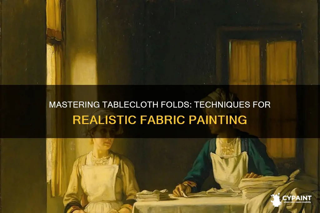 how to paint folds in a table cloth