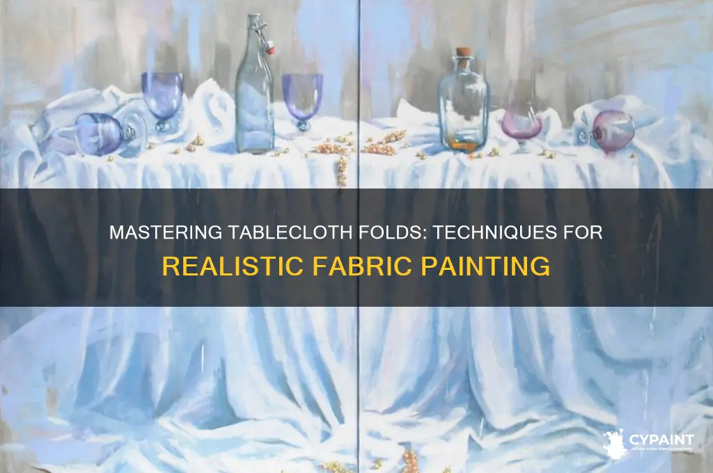 how to paint folds in a tablecloth