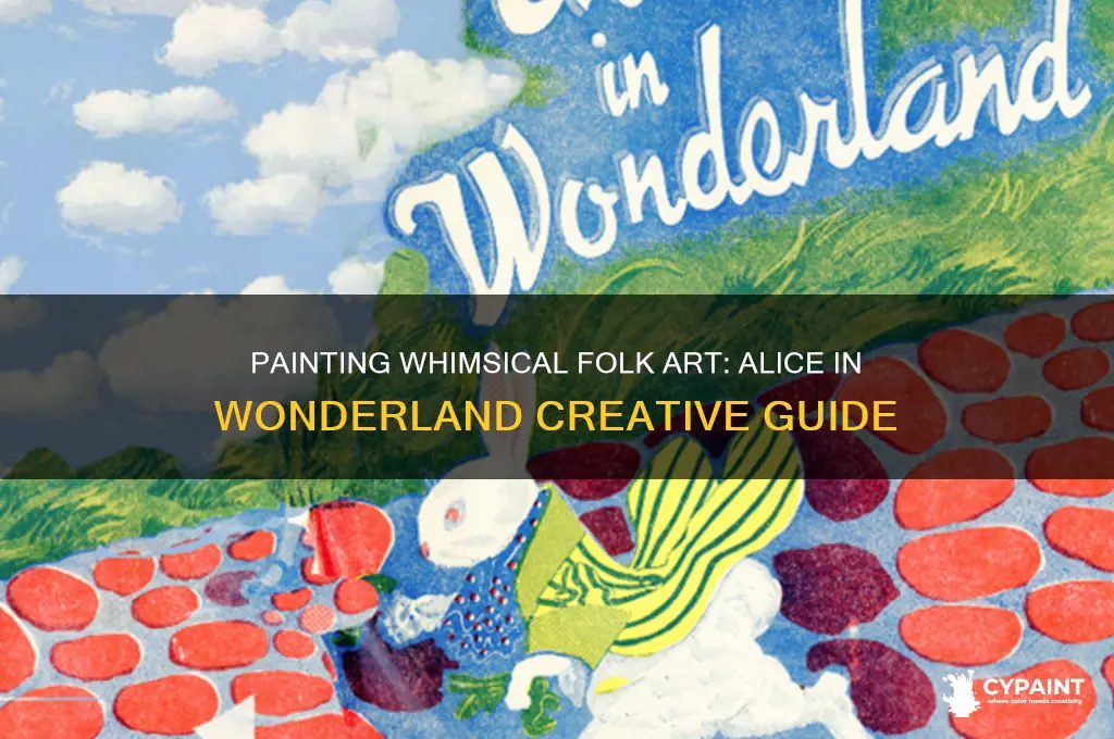 how to paint folk art alice in wonderland