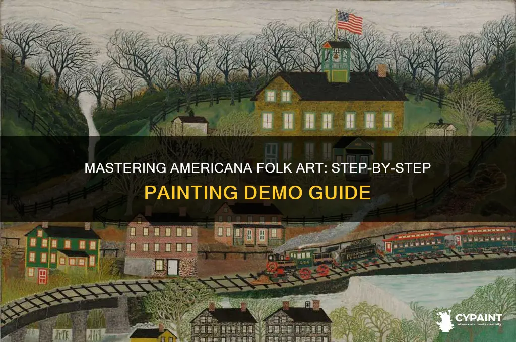 how to paint folk art americana demo
