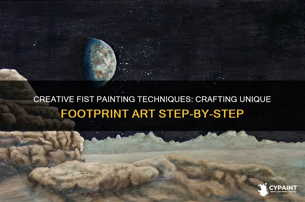 how to paint footprints with a fist