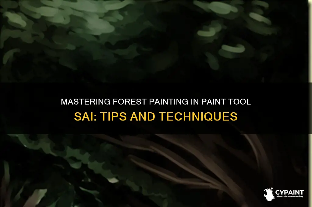 how to paint forest paint tool sai