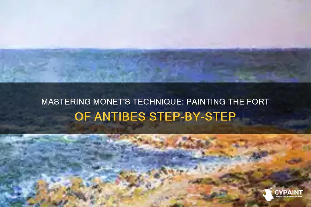 how to paint fort of antibes by monet