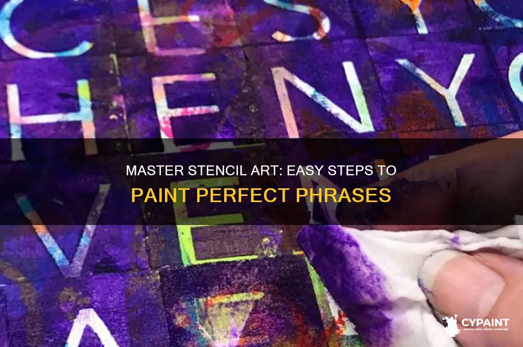 how to paint frases with a stencil