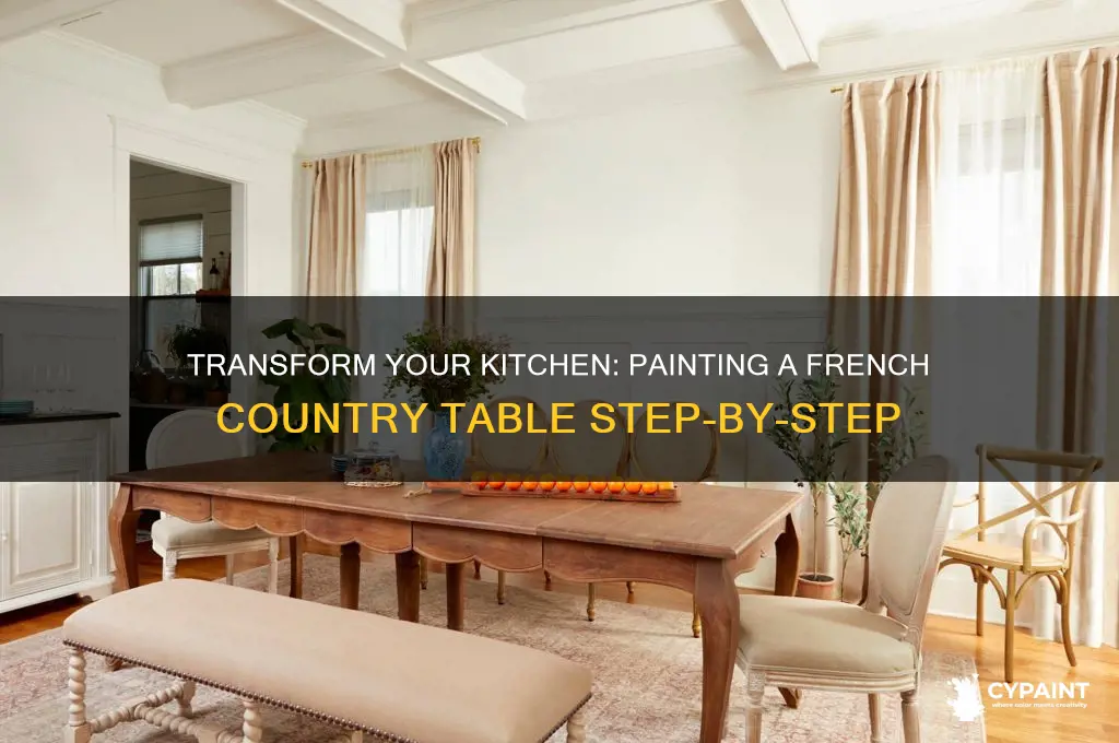 how to paint french country kitchen table