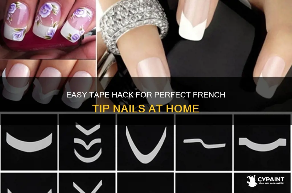 how to paint french tips with tape