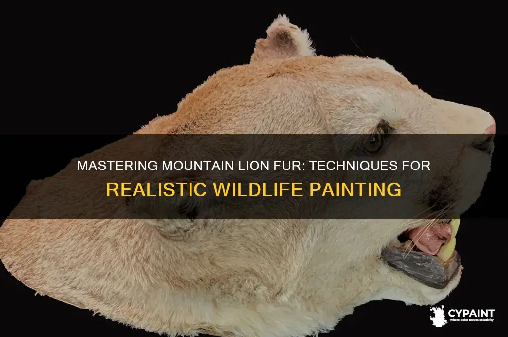 how to paint fur of a mountain lion