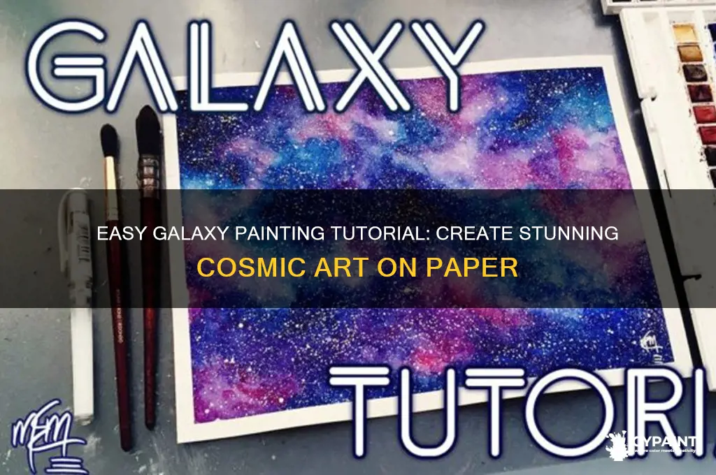 how to paint galaxy on paper easy