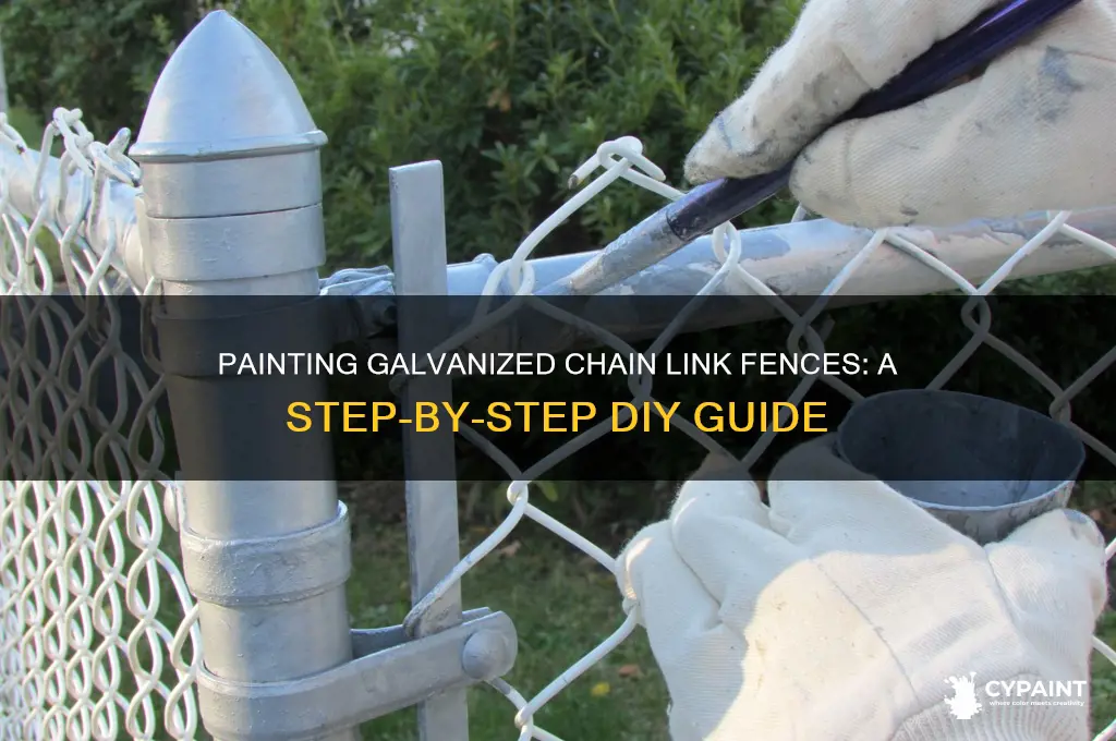 how to paint galvanized chain link fence