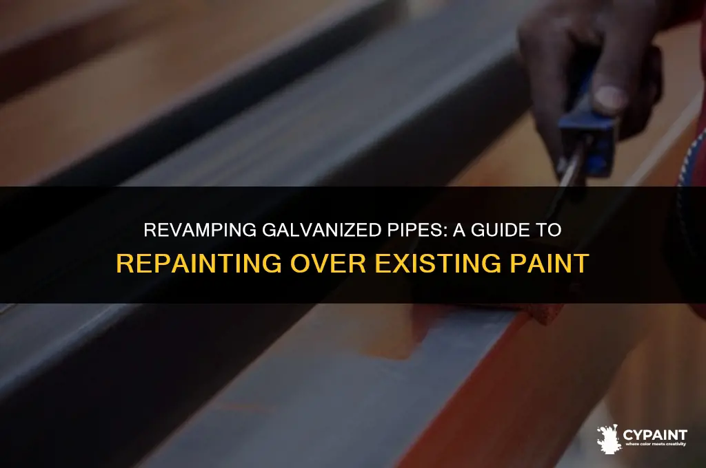 how to paint galvanized pipe that has alread been painted