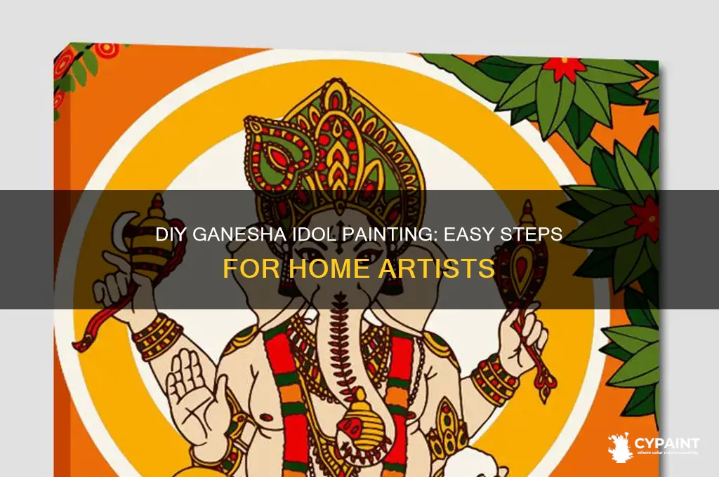 how to paint ganesha idol at home