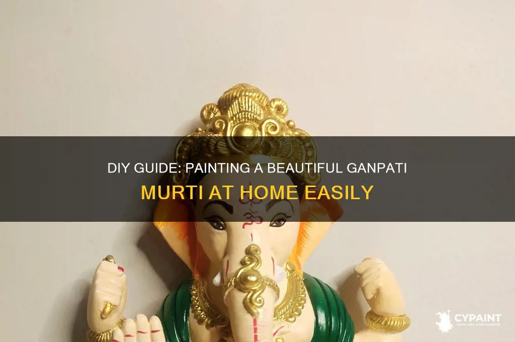 how to paint ganpati murti at home