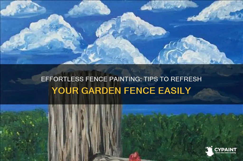 how to paint garden fence without going through