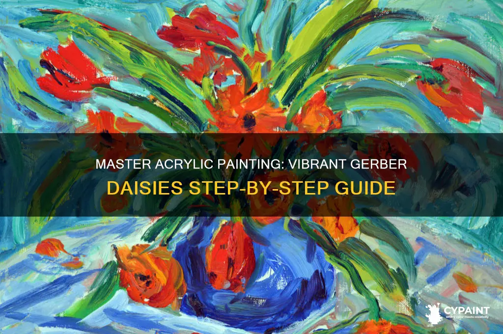 how to paint gerber daizys with acrilic paints