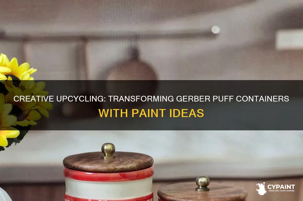 how to paint gerber puff snack containers