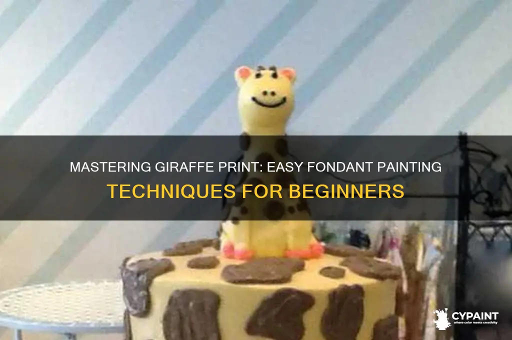 how to paint giraffe print on fondant
