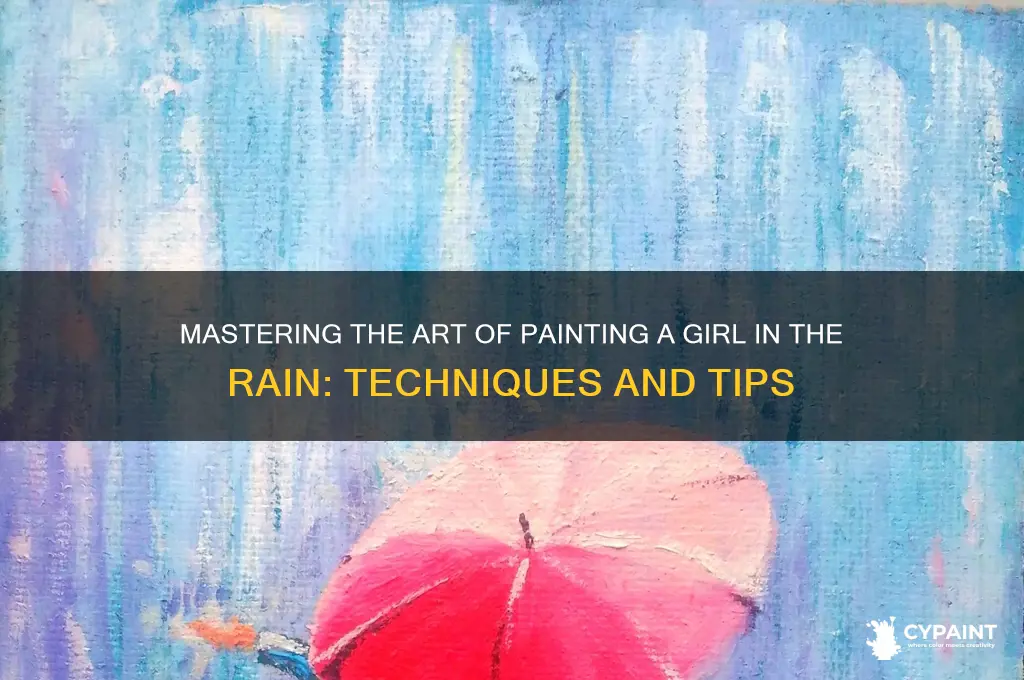 how to paint girl in the rain