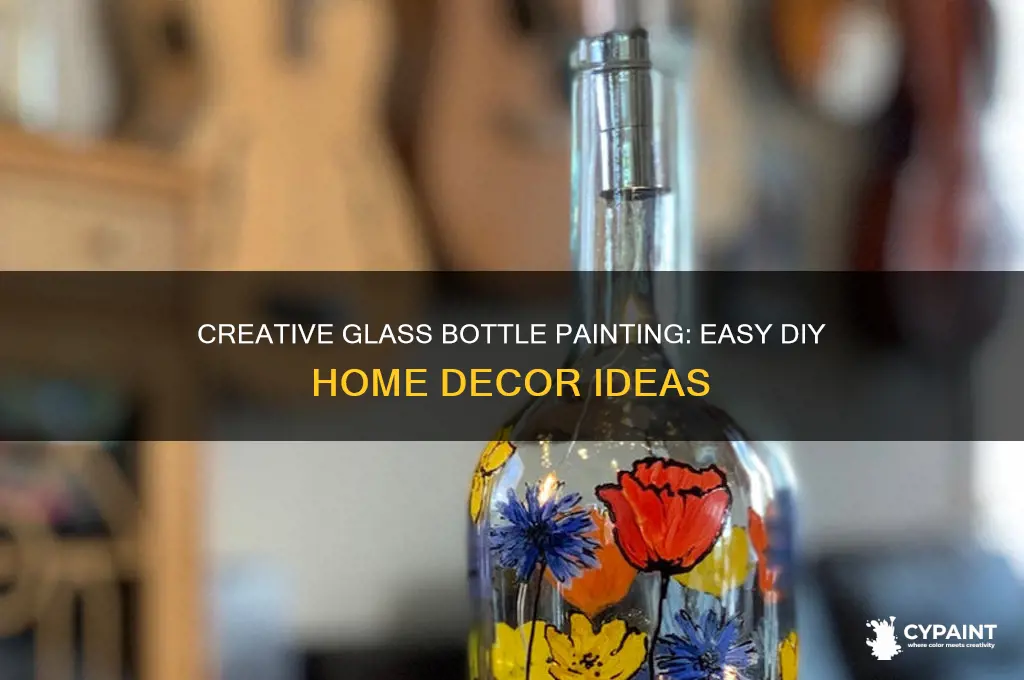 how to paint glass bottles at home