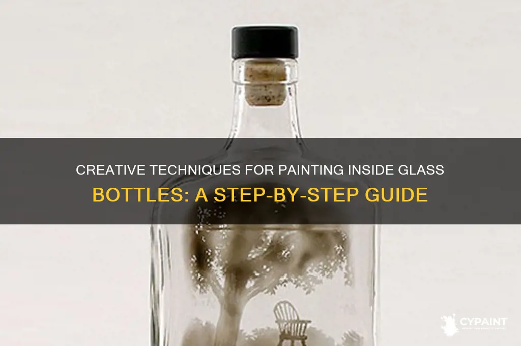 how to paint glass bottles from the inside