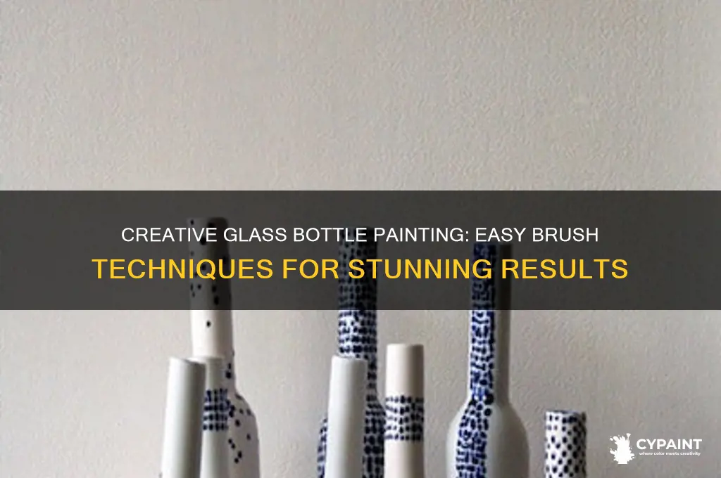 how to paint glass bottles without spraypaint