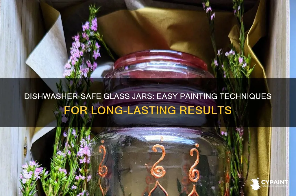 how to paint glass jars dishwasher safe