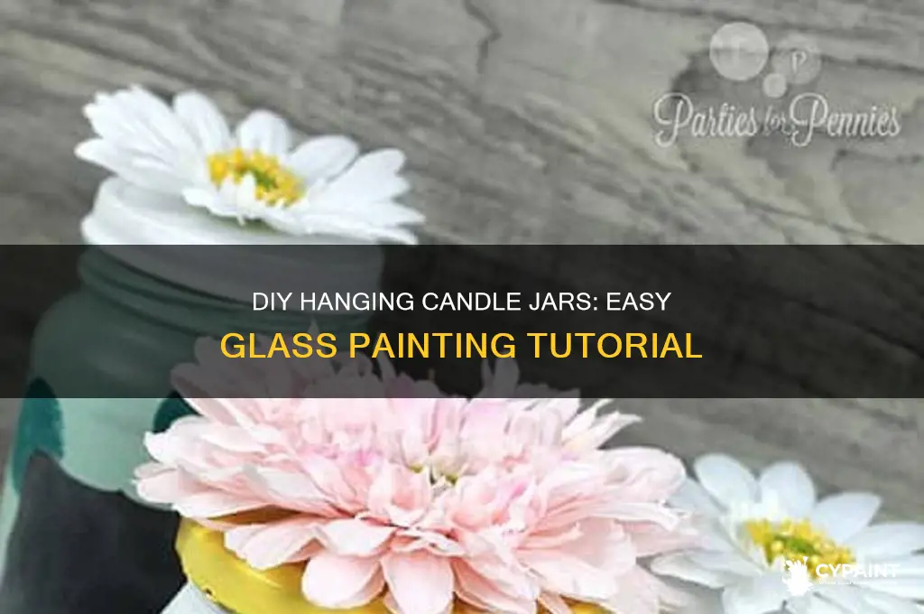 how to paint glass jars for hanging candles