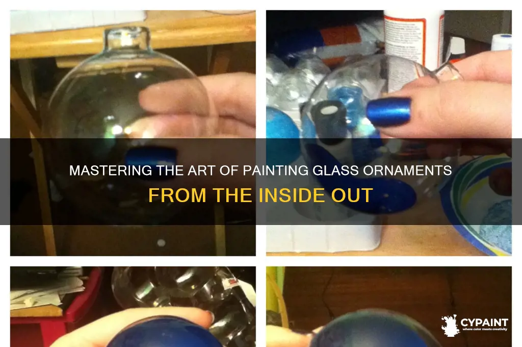 how to paint glass ornament from inside