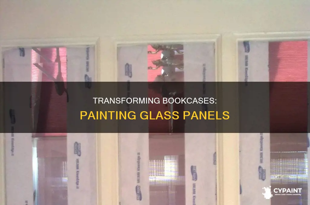 how to paint glass panels on a book case