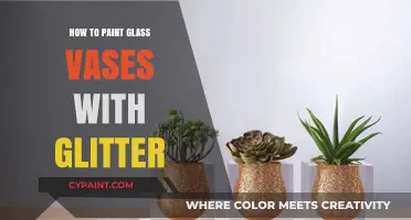 Sparkling DIY: Painting Glass Vases with Glitter for Stunning Decor
