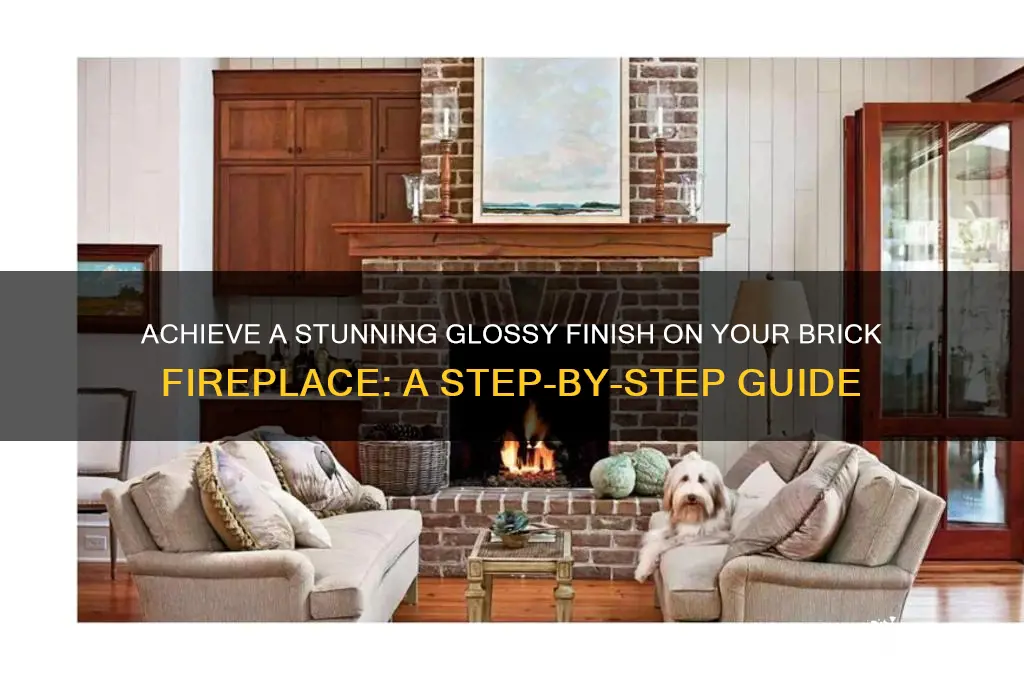 how to paint glossy finish brick fireplace