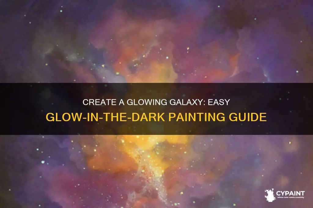 how to paint glow in the dark galaxy