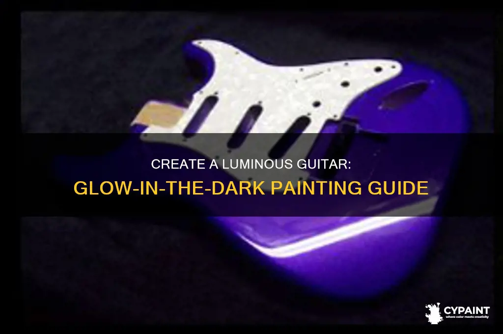 how to paint glow in the dark guitar