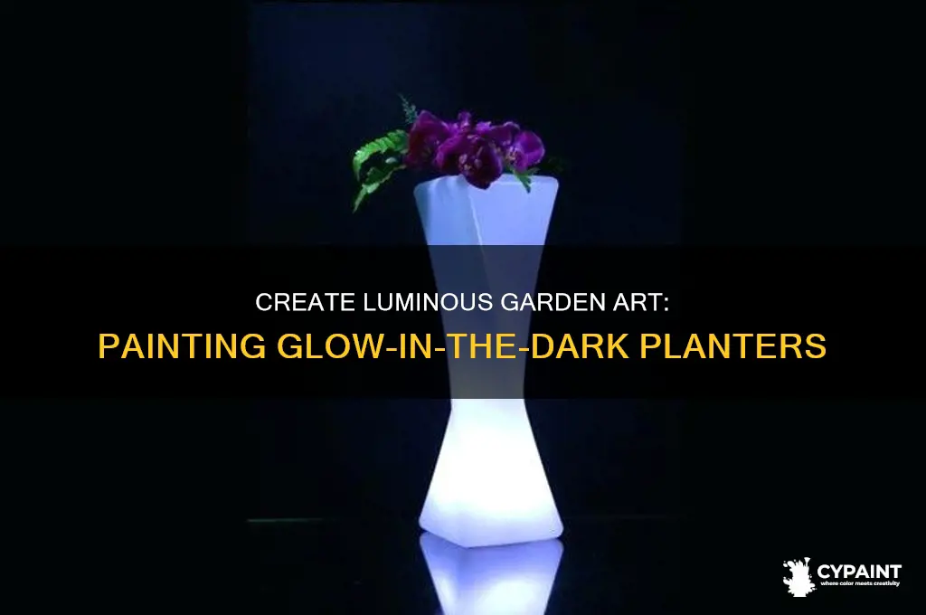 how to paint glow in the dark planters