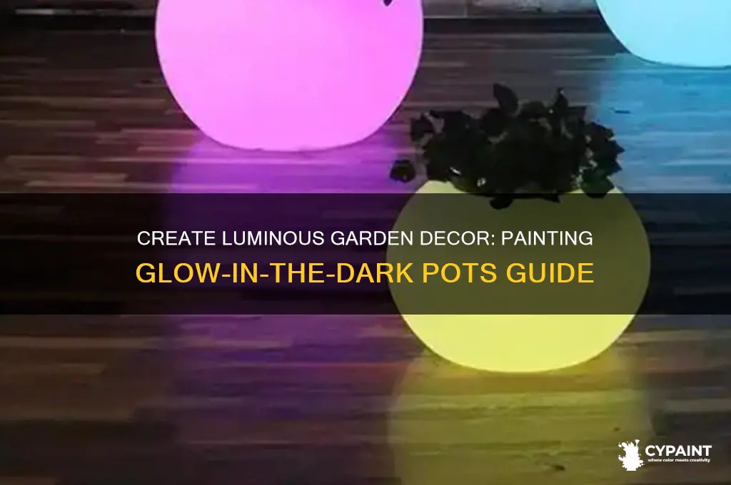 how to paint glow in the dark pots