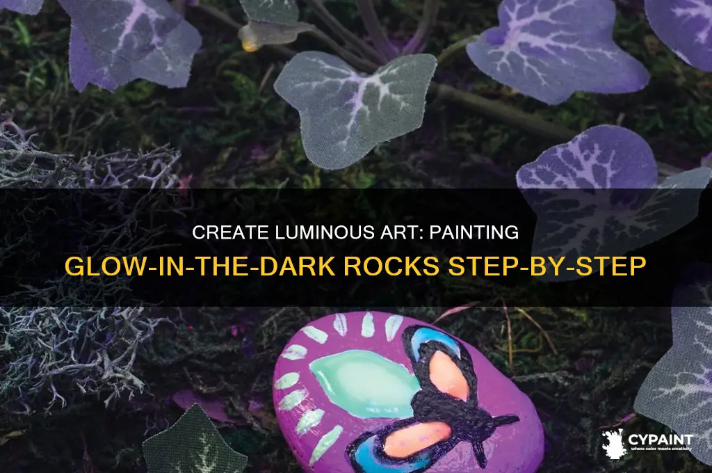 how to paint glow in the dark rocks