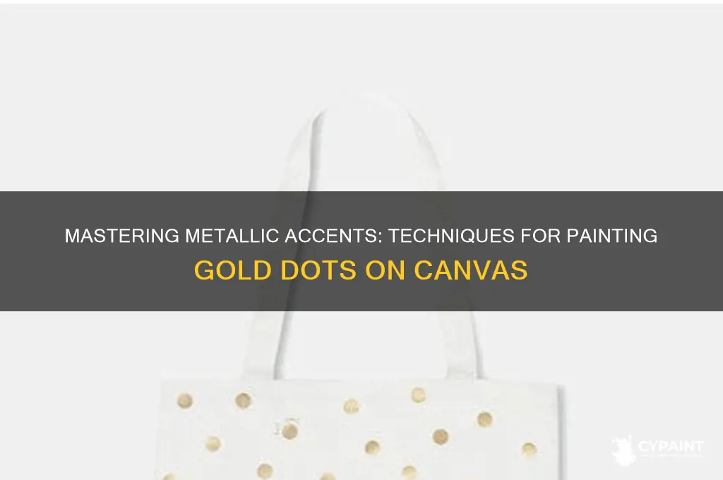 how to paint gold dots on painting
