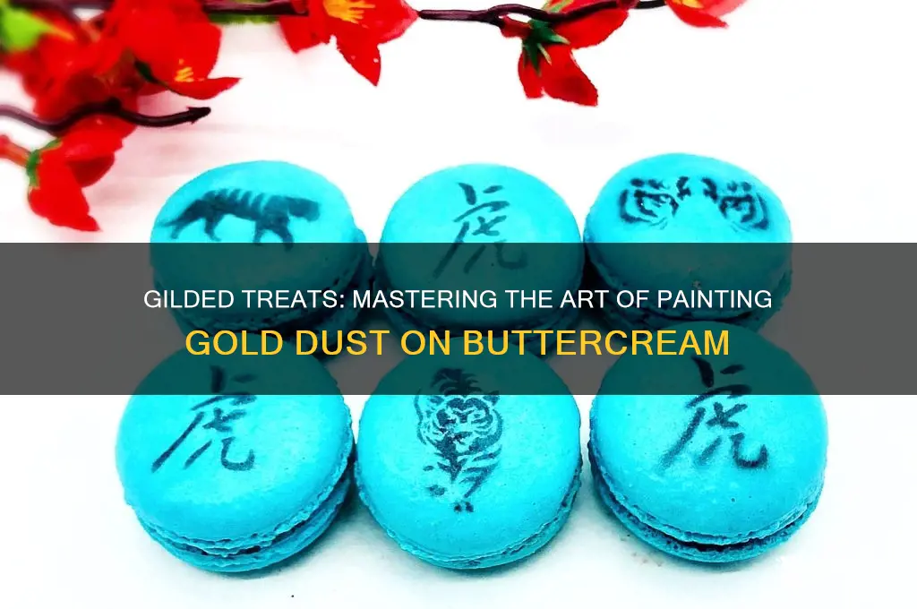 how to paint gold dust on buttercream