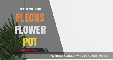 DIY Gold Flecked Flower Pot: Easy Painting Tutorial for Beginners
