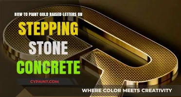 Painting Gold Raised Letters on Stepping Stones: A DIY Concrete Craft Guide