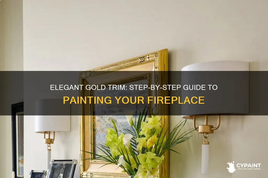 how to paint gold trim on fireplace