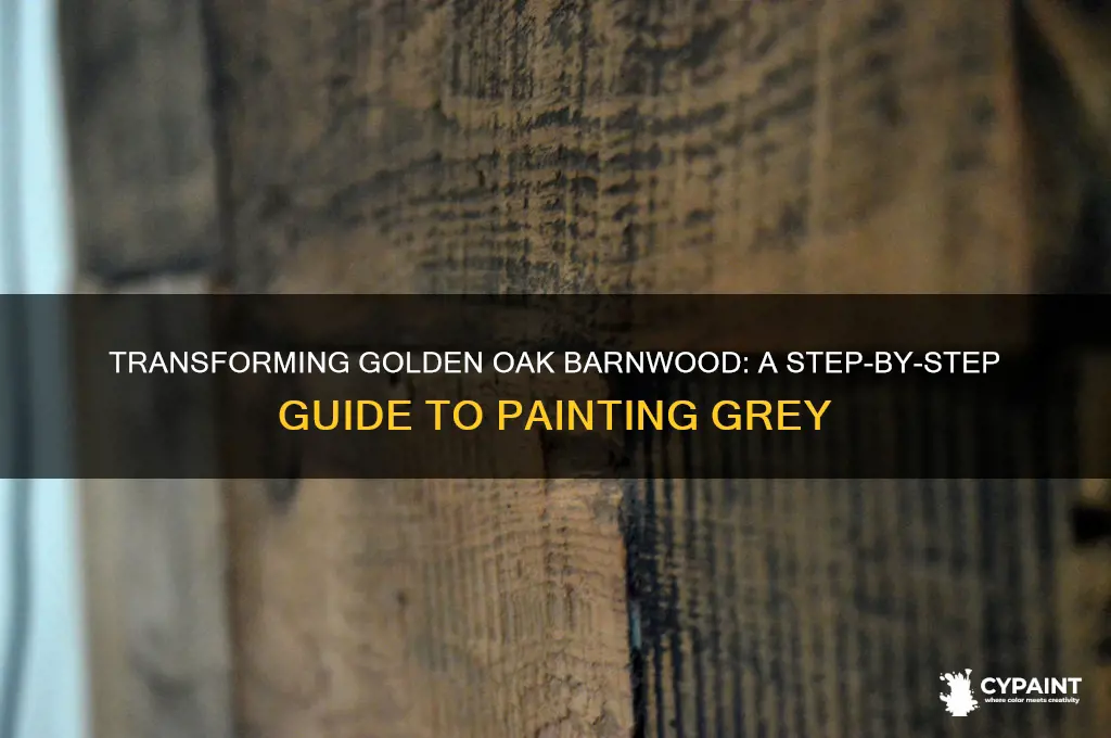 how to paint golden oak barnwood grey
